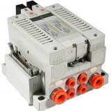 SMC solenoid valve 4 & 5 Port VQ VV5Q21-P, 2000 Series, Base Mounted Manifold, Plug-in, Flat Cable Connector